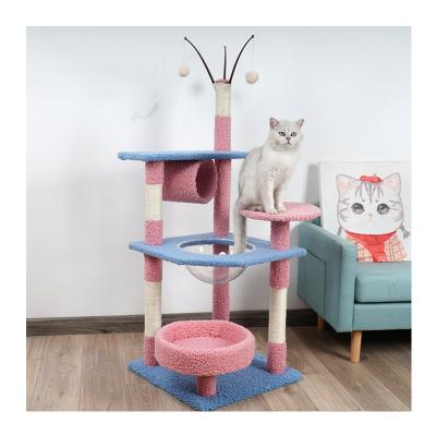 China Viable Tower Cat Tree House For Cat Housing Cat Climbing Furniture Tree Climbing for sale