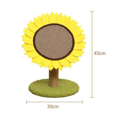 China Cute Sunflower Viable Cat Scratching Post Sisal Rope for Cat Scratcher for sale