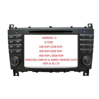 China ZYCGOTEC 8 Core GPS Android 11 Car DVD Player For Mercedes Benz W203 W209 W219 A Class A160 C180 C200 CLK200 C230 C-Class Radio for sale