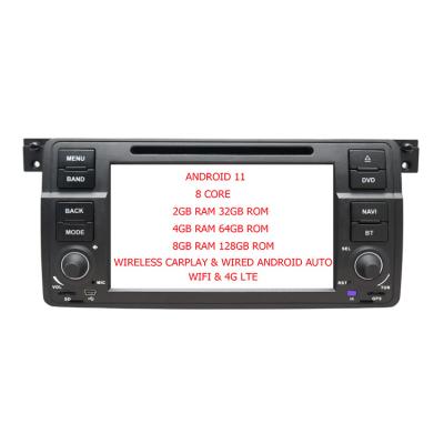 China ZYCGOTEC 8 Core GPS Car Radio Multimedia Player Android 11 Auto DVD Player For BMW 3 Series E46 M3 318/320/325/330/335 1998-2005 for sale