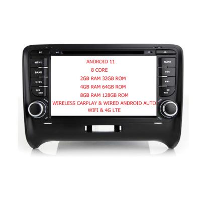 China ZYCGOTEC 8 Core GPS Car Radio Multimedia Player Android 11 Auto DVD Player For Audi TT MK2 8J Stereo 2006-2012 Din Carplay Wifi 2 for sale