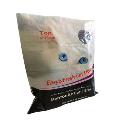 China Moisture Proof Cat Litter Packing 20kg Plastic Bags for sale