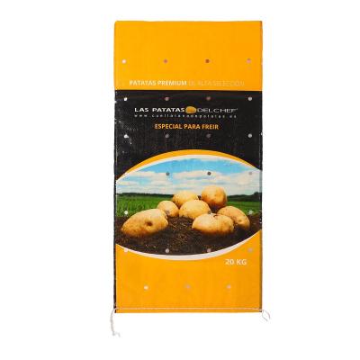 China Moisture Proof Vegetable Seed Packing Plastic PP Woven Bags For Potato Seed Packing 20 Kg for sale