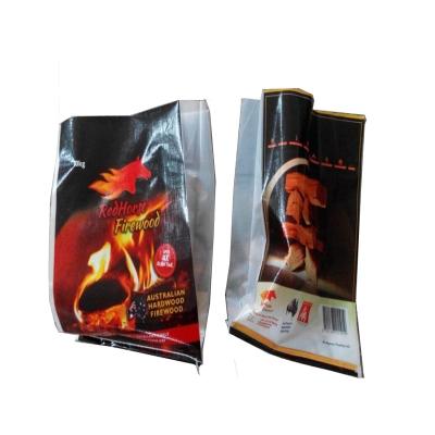 China Moisture Proof Natural Packing Plastic Bags 20kg Charcoal Packing Bags 3kg Hardwood Piece Barbecue Charcoal Wrapping Paper Bags for sale