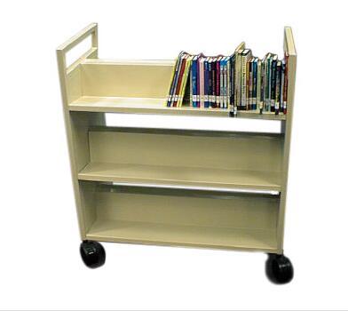 China modern design modern steel book cart, metal book cart, school library furniture for sale