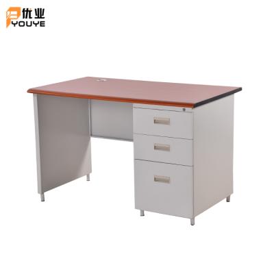 China Factory Direct Sale Modern Steel Computer Desk Working Table With 3 Drawer Desk for sale