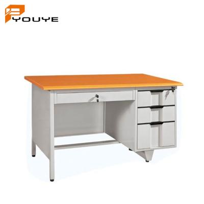 China Computer Desks Modern Steel Office Standing Desk Tables Metal Wood Tables for sale