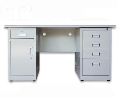 China Powder Coated Modern Office Furniture Steel Frame Desk Table Design for sale