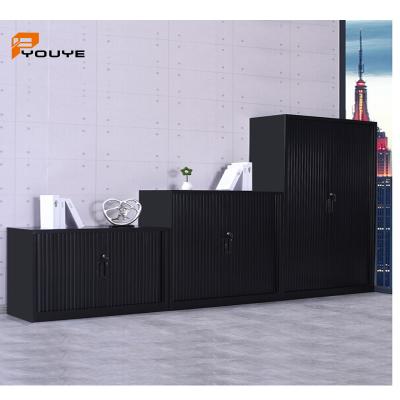 China Durable Modern Sliding Storage Cabinet Space Saving Rolling Shutter Door Design Office Filing Cabinet for sale