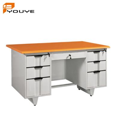 China Modern Wholesale Metal Double Side Home School Used Computer Desk With Fireproof Top for sale