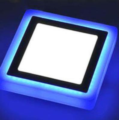 China Modern Square LED Three Way Panel Light With Switching Colors 6W +3W for sale