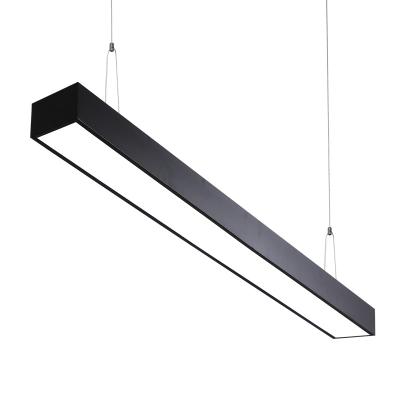 China Modern Factory LED Light Fixture 36W 48W 72W Kitchen Living Room Supermarket Linear Pendant Hanging Lamp for sale