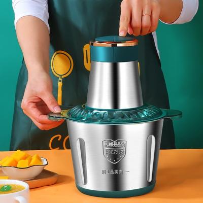 China Durable Portable Universal Food Processor Machine 1l 2l 3l Stainless Steel Electric Food Chopper Meat Grinders and Slicers for sale