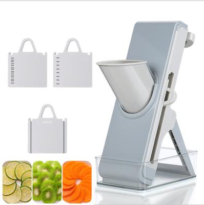 China Small And Easy To Store Commercial Vegetable Chopper Multifunctional Safe Mandoline Food Slicer Slicer Machine Main Salad Onion Vegetable Cutter for sale