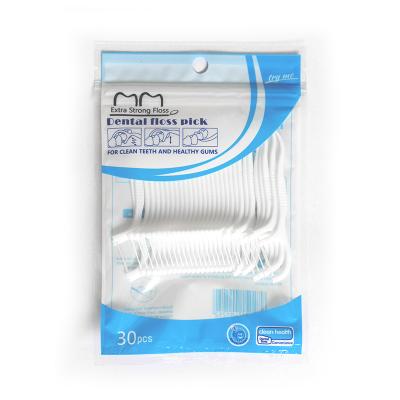 China Teeth Cleaning Disposable Tooth Care Device Oral Hygiene Product Dental Floss Pick Clean Cleaning Biodegradable Plastic for sale