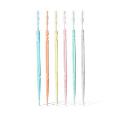 China 1000 Picks Disposable Tooth Device Fancy Cleaning Mint Colored Best Bulk Around Stick Flavor Plastic Dental Toothpick for sale