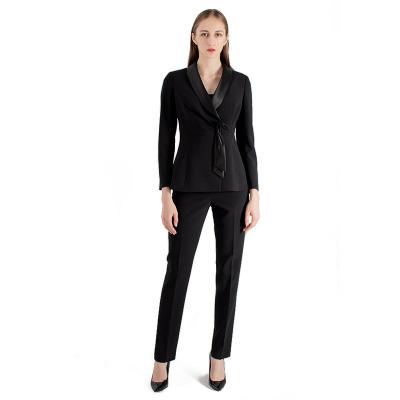 China 2020 fashions breathable design ready to ship 2 pieces belt women formal business blazer suits for sale