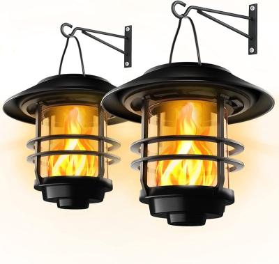 China Residential Solar Lights Outdoor Hanging Lanterns Flame Light for sale