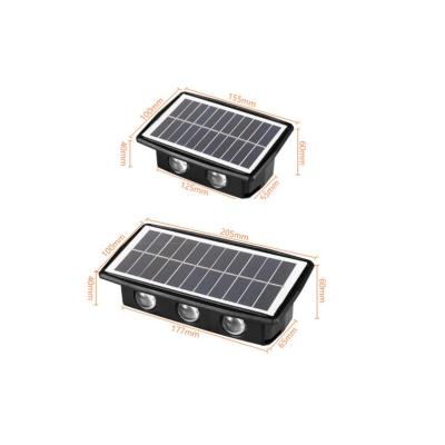 China Decorative Wall Mount LED Outdoor Solar Wall Light Home Warehouse Solar Fence Light for sale