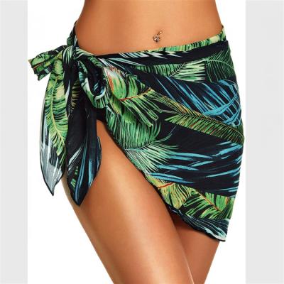 China Breathable Tie Dye Sarongs Short Cover Up Sarongs Women Beach Bathing Custom Wrap Swimwear Women Sarongs Pareo for sale