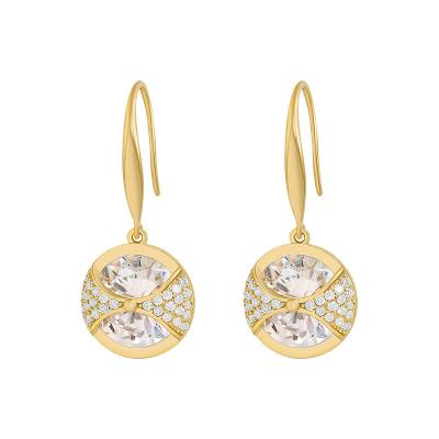 China CLASSIC 2021 new shiny round zircon drop earrings temperament fashion female European and American jewelry parts sexy small earrings for sale