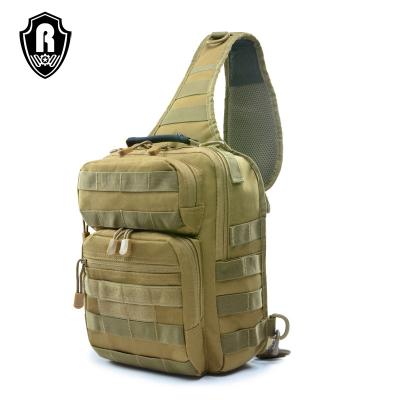 China Camouflage Anti-theft Military Tactical One-Shoulder Chest Fan Casual Bag Camouflage Tactical Trunk Bag Outdoor Chest Mount Bag for sale