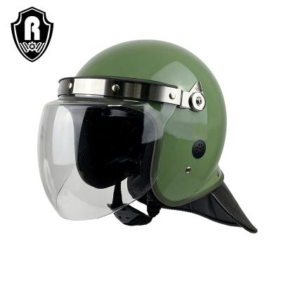 China ABS+PC Roewe Police Police Anti Riot Helmet With Round Convex Full Face ABS+PC Bright Army Green for sale