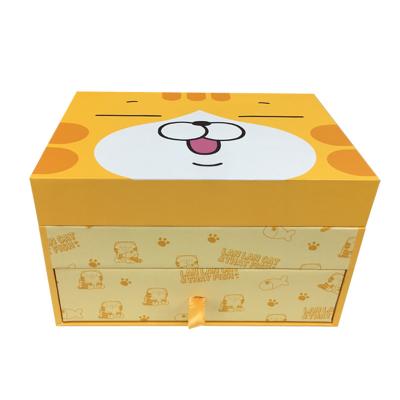 China Handmade Custom Printing Luxury Hard Rigid Cardboard Slip Box With Ribbon Rope Gift Set Drawer Box Packaging With Mirror for sale