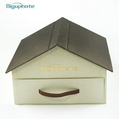 China Recyclable Luxury Gift Box Home Shaped Cardboard Box for sale