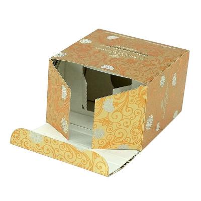 China Recyclable Luxury Perfumes Wholesale Cosmetic Box Folded Perfume Bottle Packaging Paper Embossed Box With Engraving/Debossing for sale