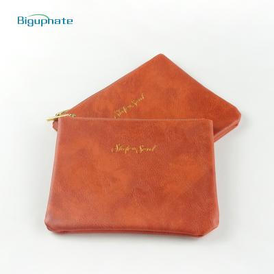 China Fleixble Packaging Personalinalized Chinese Factory Makeup PU Cosmetic Zipper Bag for sale