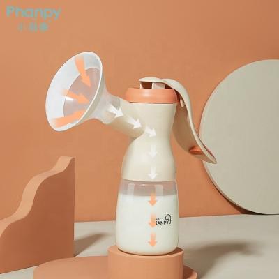 China Phanpy Food Grade Silicone Free Manual Breast Pump Quiet With Platypus Valve Breast Pump Low MOQ for sale