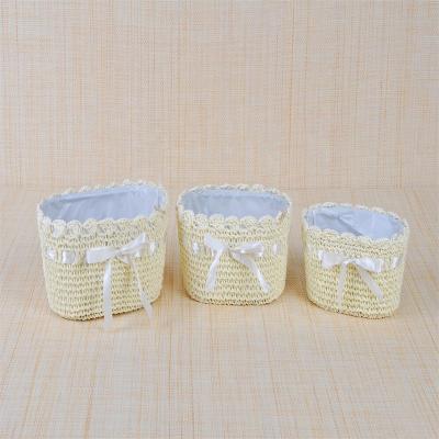 China Europe Handmade Oval Shape paper Crotch Flower Pots with  Europe Style Indoor Decoration Plant WY11-28 for sale