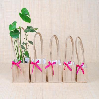 China CLASSIC Hot Sell Christmas Decoration  Indoor Garden pots  Jute Bags  Burlap Pots WY18-133 for sale