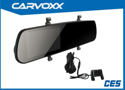 China 1080P FHD 4.3 Inch Rear View Mirror DVR Dual Camera Support Motion Detection for sale