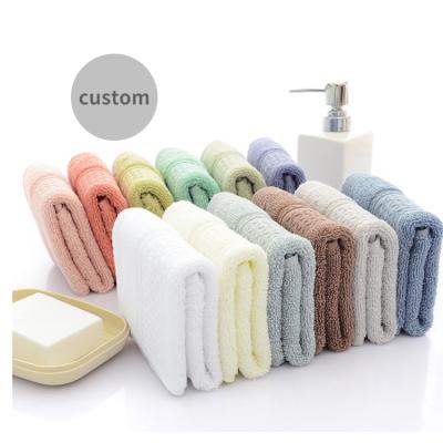 China Viable Custom Logo Solid Colors Baby Towel Baby Bath Beach Luxury 100% Cotton Towel for sale