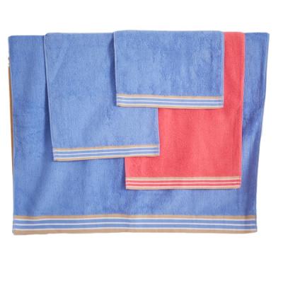 China Wholesale Absorbent Custom Cotton Bath Towels Blue 100% Single Cotton Bath Towel for sale