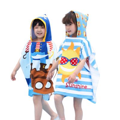 China QUICK DRY Animal Towel Baby Cartoon RTS Shape Beach Towel Custom Wearable Beach Towel Kids for sale