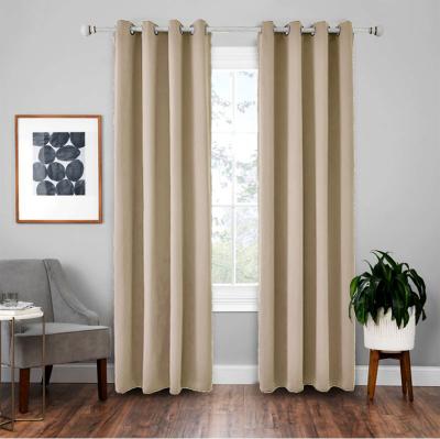 China Custom Blackout Office Automation Cortines Curtains Living Room Finished Black Ready Made Curtains for sale