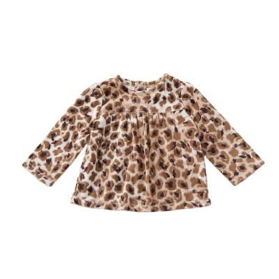 China 2021 Children's AOP Leopard Print Winter Breathable Autumn Newborn Baby Jacket Baby Clothing Warm Coat For Girls for sale