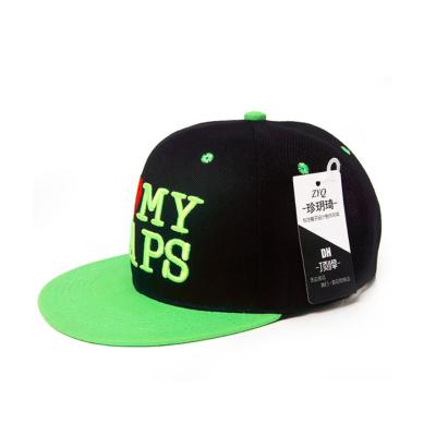 China JOINT logo 3d custom embroidery green snapback hat for sale