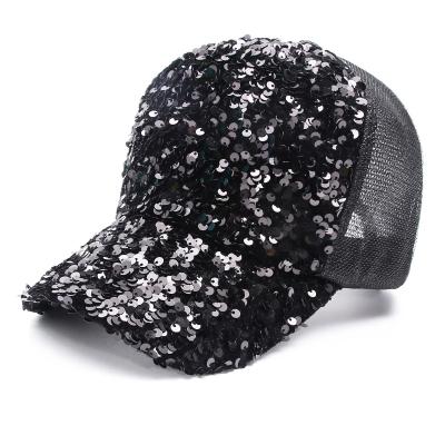 China Custom Dad Cotton News Graffiti Snapback Fashion Sports Hats JOINT Shiny Sequined Unisex Baseball Caps Hat For Women Men Hip Hop Hat for sale