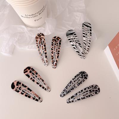 China Hot Sale Hair Accessories Women Hair Pin Leopard BB Clips for sale