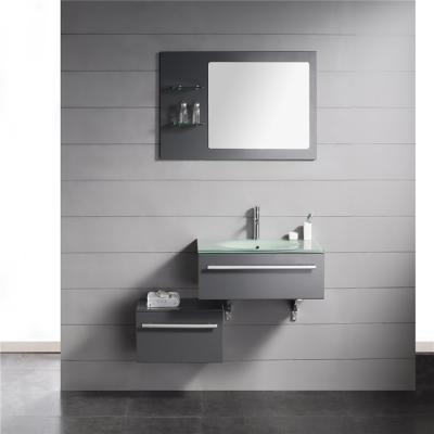 China Contemporary Modern PVC Door Panel Bathroom Furniture Vanity Cabinet for sale