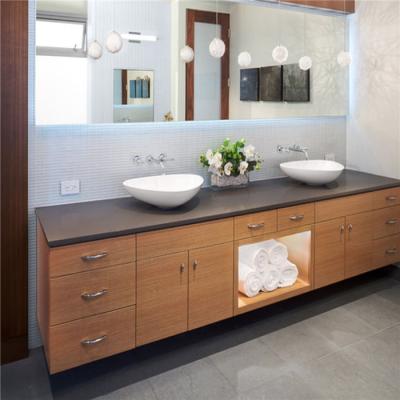 China Modern Double Basin Style Slim Bathroom Cabinet for sale