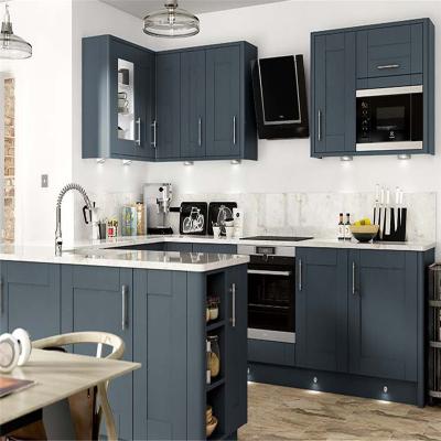 China Modern High End Lacquer Wood Color Door Panel Good Quality Kitchen Unit Cabinets for sale