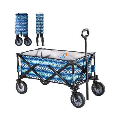 China New Design Heavy Outdoor Camping Heavy Duty Outdoor Camping Folding Trolley Garden Beach Folding Trolley Utility Hand Pull 4 Wheel Beach Cart for sale