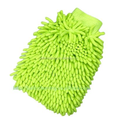 China Convenient Motorcycle Gloves For Car Service Women Dress Car Wash Winter Fabrics Chenille Microfiber Material Wash Mitt Glove for sale