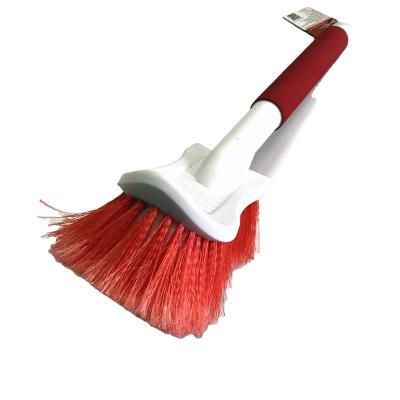 China High Efficiency Long Handle Comfortable Soft Stiffen Car Wash Tire Brush With Long Handle Cleaning Tools Wheel Brush for sale