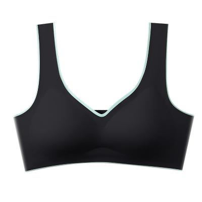 China QUICK DRY Unrimmed Gather Bra Women's Sporty Back Comfortable Beauty Spell Traceless Color Yoga Bra for sale